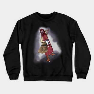 Kikimora With Dusty Broom Crewneck Sweatshirt